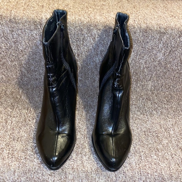 ♠️GUC Nine West Manmade Upper Black Platform Heeled Dress Booties - Picture 3 of 13